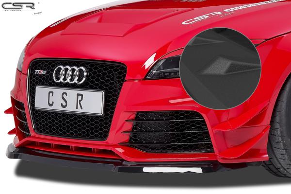 CSR Frontspoiler | Cup-Spoilerlippe mit ABE für Audi TT RS 8J CSL226-S schwarz matt strukturiert (keine Lackierung erforderlich)
