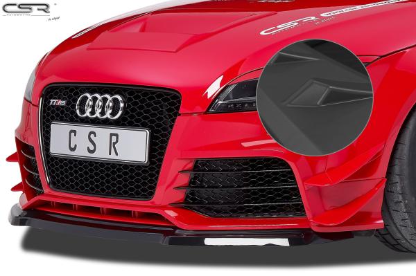 CSR Frontspoiler | Cup-Spoilerlippe mit ABE für Audi TT RS 8J CSL226-L schwarz matt (Lackierung erforderlich)
