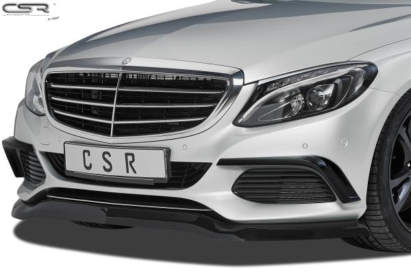 CSR Frontspoiler | Cup-Spoilerlippe mit ABE für Mercedes-Benz C-Klasse 205 CSL227-G Glossy schwarz Hochglanz (keine Lackierung erforderlich)