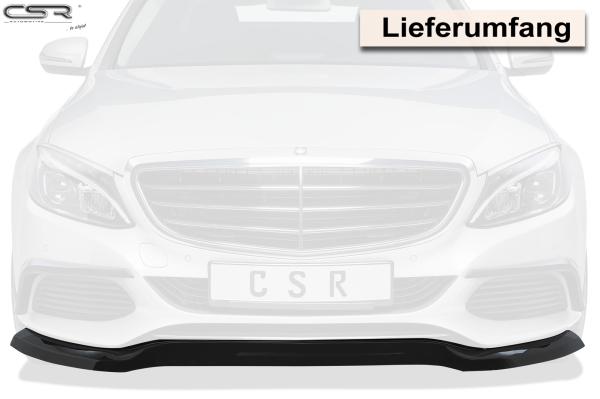 CSR Frontspoiler | Cup-Spoilerlippe mit ABE für Mercedes-Benz C-Klasse 205 CSL227-L schwarz matt (Lackierung erforderlich)