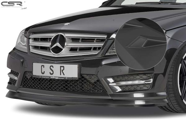 CSR Frontspoiler | Cup-Spoilerlippe mit ABE für Mercedes-Benz C-Klasse 204 CSL308-L schwarz matt (Lackierung erforderlich)