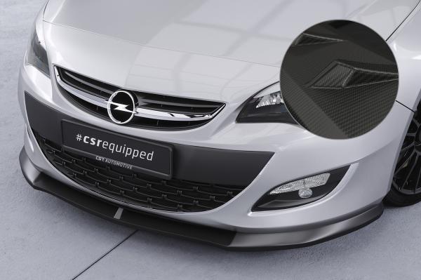 CSR Frontspoiler | Cup-Spoilerlippe mit ABE für Opel Astra J CSL311-M Carbon Look matt strukturiert (keine Lackierung erforderlich)