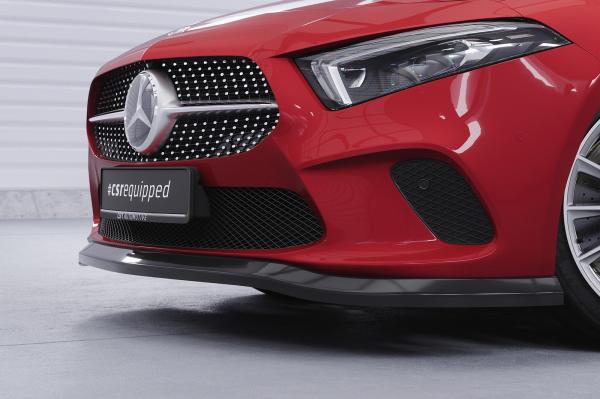 CSR Frontspoiler | Cup-Spoilerlippe mit ABE für Mercedes-Benz A-Klasse W177 CSL312-M Carbon Look matt strukturiert (keine Lackierung erforderlich)