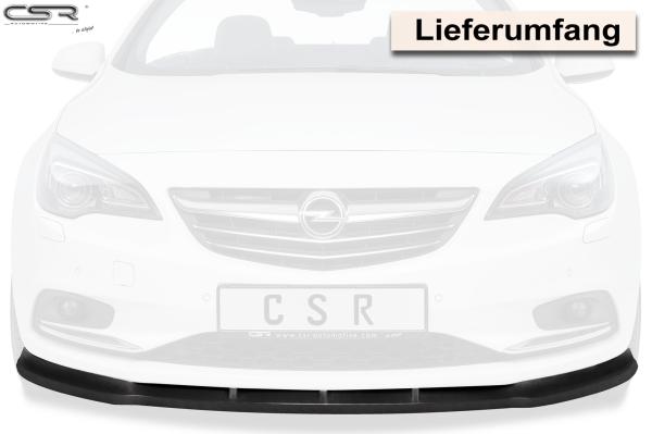 CSR Frontspoiler | Cup-Spoilerlippe mit ABE für Opel Cascada CSL314-M Carbon Look matt strukturiert (keine Lackierung erforderlich)