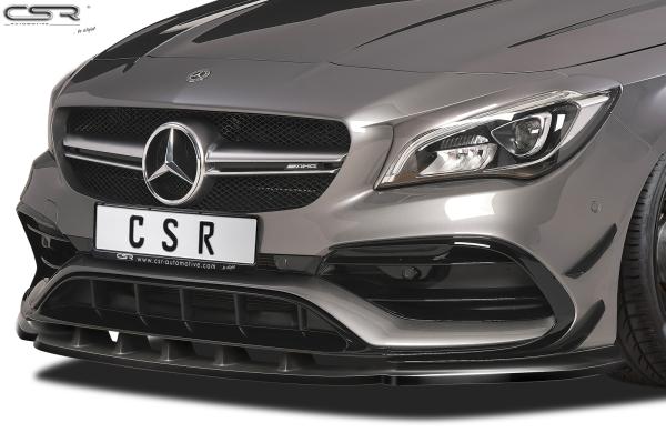 CSR Frontspoiler | Cup-Spoilerlippe mit ABE für Mercedes-Benz CLA 45 AMG / A 45 AMG CSL315-G Glossy schwarz glänzend (keine Lackierung erforderlich)