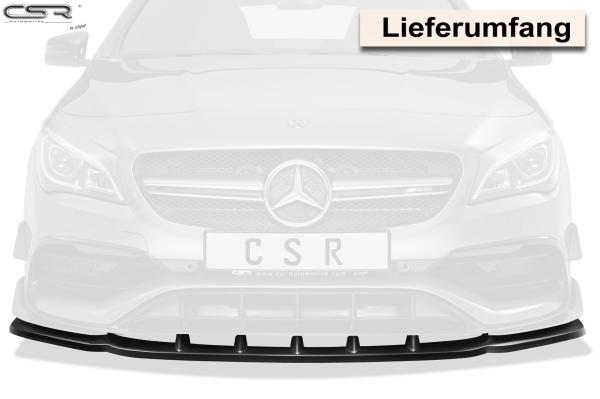 CSR Frontspoiler | Cup-Spoilerlippe mit ABE für Mercedes-Benz CLA 45 AMG / A 45 AMG CSL315-M Carbon Look matt strukturiert (keine Lackierung erforderlich)