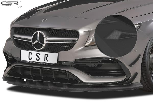 CSR Frontspoiler | Cup-Spoilerlippe mit ABE für Mercedes-Benz CLA 45 AMG / A 45 AMG CSL315-S Strukturiert schwarz matt (keine Lackierung erforderlich)