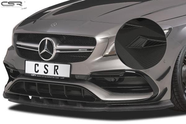 CSR Frontspoiler | Cup-Spoilerlippe mit ABE für Mercedes-Benz CLA 45 AMG / A 45 AMG CSL315-M Carbon Look matt strukturiert (keine Lackierung erforderlich)