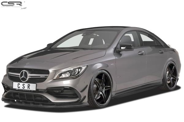 CSR Frontspoiler | Cup-Spoilerlippe mit ABE für Mercedes-Benz CLA 45 AMG / A 45 AMG CSL315-S Strukturiert schwarz matt (keine Lackierung erforderlich)