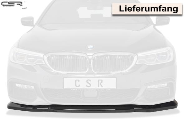 CSR Frontspoiler | Cup-Spoilerlippe mit ABE für BMW 5er G30/G31 M-Paket CSL316-S schwarz matt strukturiert (keine Lackierung erforderlich)