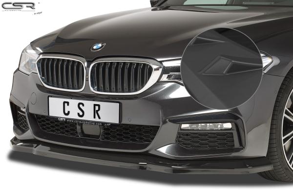 CSR Frontspoiler | Cup-Spoilerlippe mit ABE für BMW 5er G30/G31 M-Paket CSL316-L schwarz matt (Lackierung erforderlich)