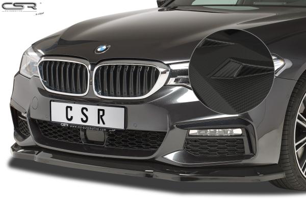 CSR Frontspoiler | Cup-Spoilerlippe mit ABE für BMW 5er G30/G31 M-Paket CSL316-M Carbon Look matt strukturiert (keine Lackierung erforderlich)