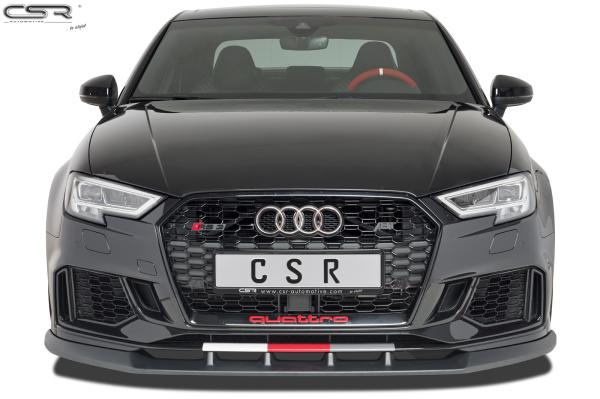CSR Frontspoiler | Cup-Spoilerlippe mit ABE für Audi RS3 8V CSL322-M Carbon Look matt strukturiert (keine Lackierung erforderlich)
