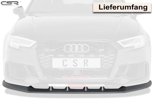 CSR Frontspoiler | Cup-Spoilerlippe mit ABE für Audi RS3 8V CSL322-M Carbon Look matt strukturiert (keine Lackierung erforderlich)