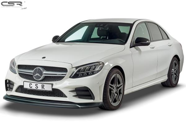 CSR Frontspoiler | Cup-Spoilerlippe mit ABE für Mercedes-Benz C43 AMG 205 CSL323-G Glossy schwarz Hochglanz (keine Lackierung erforderlich)