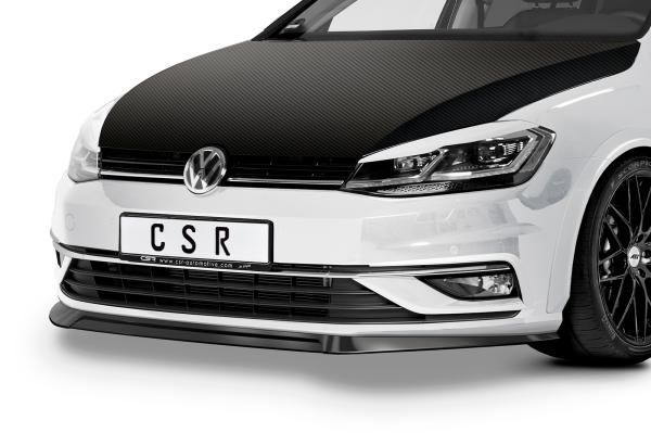 CSR Frontspoiler | Cup-Spoilerlippe mit ABE für VW Golf 7 CSL324-S Strukturiert schwarz matt (keine Lackierung erforderlich)