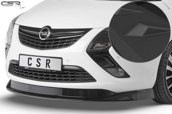CSR Frontspoiler | Cup-Spoilerlippe mit ABE für Opel Zafira C Tourer CSL326-S schwarz matt strukturiert (keine Lackierung erforderlich)