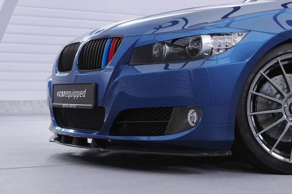 CSR Frontspoiler | Cup-Spoilerlippe mit ABE für BMW E90 / E91 LCI CSL327-C Carbon Look glänzend (keine Lackierung erforderlich)