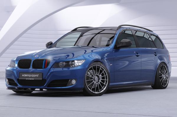 CSR Frontspoiler | Cup-Spoilerlippe mit ABE für BMW E90 / E91 LCI CSL327-C Carbon Look glänzend (keine Lackierung erforderlich)
