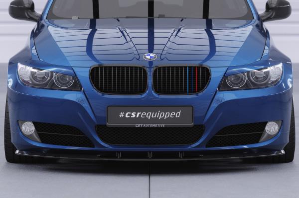 CSR Frontspoiler | Cup-Spoilerlippe mit ABE für BMW E90 / E91 LCI CSL327-C Carbon Look glänzend (keine Lackierung erforderlich)