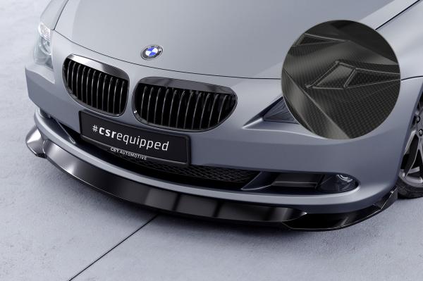 CSR Frontspoiler | Cup-Spoilerlippe mit ABE für BMW 6er E63 / E64 LCI CSL329-C Carbon Look Hochglanz (keine Lackierung erforderlich)