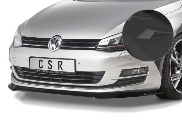 CSR Frontspoiler | Cup-Spoilerlippe mit ABE für VW Golf 7 CSL330-S Strukturiert schwarz matt (keine Lackierung erforderlich)