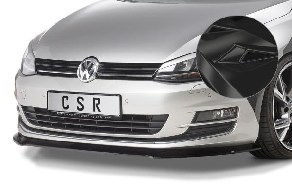 CSR Frontspoiler | Cup-Spoilerlippe mit ABE für VW Golf 7 CSL330-G Glossy schwarz glänzend (keine Lackierung erforderlich)