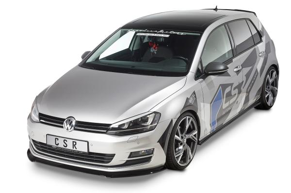 CSR Frontspoiler | Cup-Spoilerlippe mit ABE für VW Golf 7 CSL330-L Lackierung erforderlich (schwarz matt)