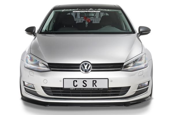 CSR Frontspoiler | Cup-Spoilerlippe mit ABE für VW Golf 7 CSL330-L Lackierung erforderlich (schwarz matt)