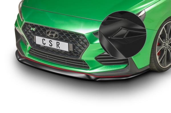 CSR Frontspoiler | Cup-Spoilerlippe mit ABE für Hyundai I30 (PD) N/N-Line CSL331-G Glossy schwarz Hochglanz (keine Lackierung erforderlich)