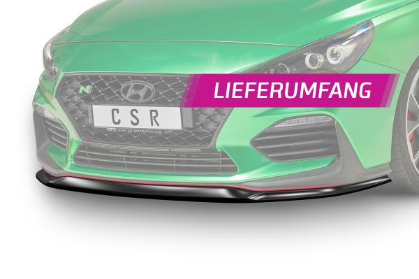 CSR Frontspoiler | Cup-Spoilerlippe mit ABE für Hyundai I30 (PD) N/N-Line CSL331-L schwarz matt (Lackierung erforderlich)