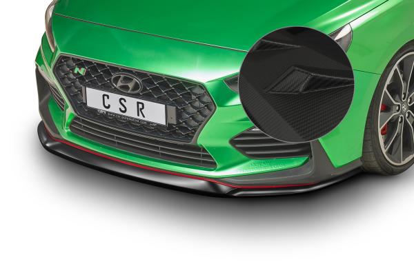 CSR Frontspoiler | Cup-Spoilerlippe mit ABE für Hyundai I30 (PD) N/N-Line CSL331-M Carbon Look matt strukturiert (keine Lackierung erforderlich)