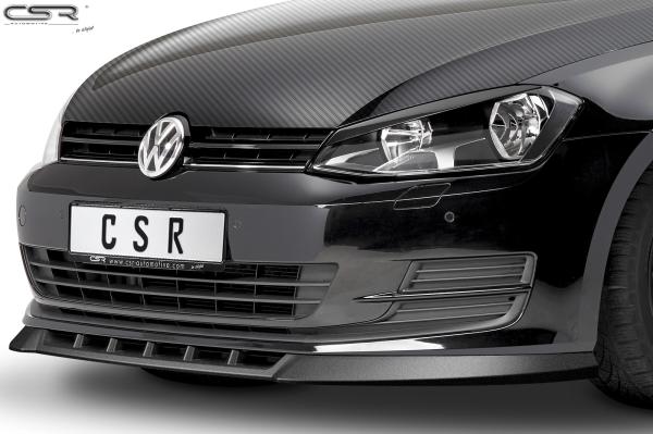 CSR Frontspoiler | Cup-Spoilerlippe mit ABE für VW Golf 7 CSL332-S Strukturiert schwarz matt (keine Lackierung erforderlich)
