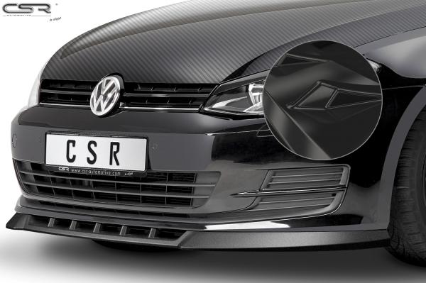 CSR Frontspoiler | Cup-Spoilerlippe mit ABE für VW Golf 7 CSL332-G Glossy schwarz glänzend (keine Lackierung erforderlich)