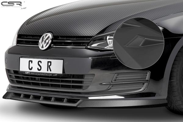 CSR Frontspoiler | Cup-Spoilerlippe mit ABE für VW Golf 7 CSL332-L Lackierung erforderlich (schwarz matt)