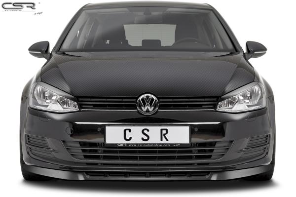 CSR Frontspoiler | Cup-Spoilerlippe mit ABE für VW Golf 7 CSL332-S Strukturiert schwarz matt (keine Lackierung erforderlich)