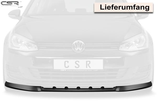 CSR Frontspoiler | Cup-Spoilerlippe mit ABE für VW Golf 7 CSL332-S Strukturiert schwarz matt (keine Lackierung erforderlich)