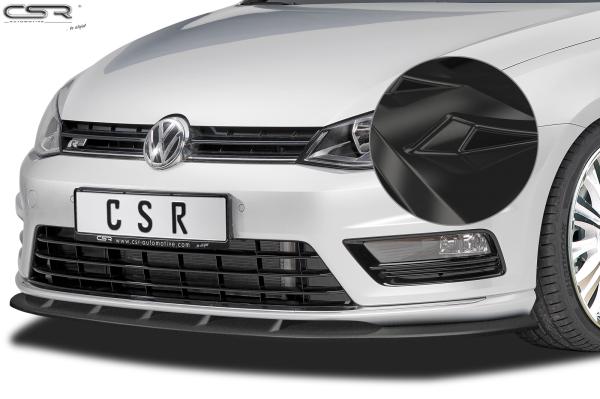 CSR Frontspoiler | Cup-Spoilerlippe mit ABE für VW Golf 7 R-Line CSL333-G Glossy schwarz glänzend (keine Lackierung erforderlich)