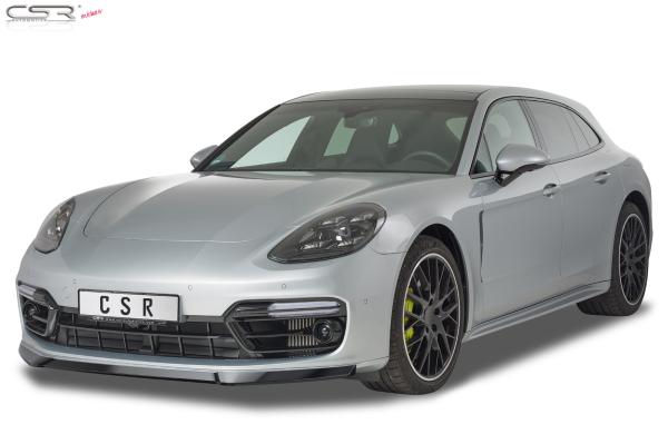CSR Frontspoiler | Cup-Spoilerlippe mit ABE für Porsche Panamera 2 CSL336-L schwarz matt (Lackierung erforderlich)
