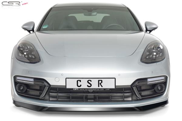 CSR Frontspoiler | Cup-Spoilerlippe mit ABE für Porsche Panamera 2 CSL336-L schwarz matt (Lackierung erforderlich)