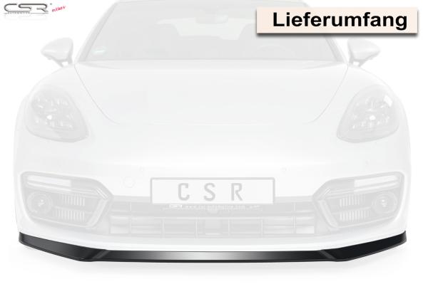 CSR Frontspoiler | Cup-Spoilerlippe mit ABE für Porsche Panamera 2 CSL336-L schwarz matt (Lackierung erforderlich)
