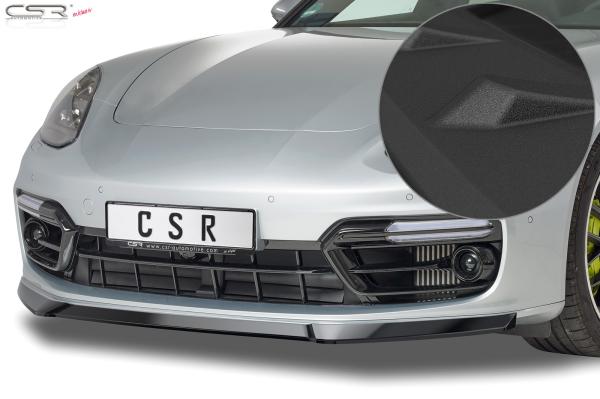 CSR Frontspoiler | Cup-Spoilerlippe mit ABE für Porsche Panamera 2 CSL336-S schwarz matt strukturiert (keine Lackierung erforderlich)