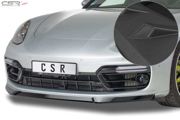 CSR Frontspoiler | Cup-Spoilerlippe mit ABE für Porsche Panamera 2 CSL336-L schwarz matt (Lackierung erforderlich)