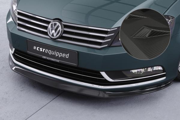 CSR Frontspoiler | Cup-Spoilerlippe mit ABE für VW Passat B7 CSL337-M Carbon Look matt strukturiert (keine Lackierung erforderlich)