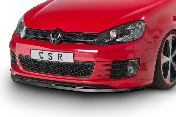 CSR Frontspoiler | Cup-Spoilerlippe mit ABE für VW Golf 6 GTI/GTD CSL339-S Strukturiert schwarz matt (keine Lackierung erforderlich)