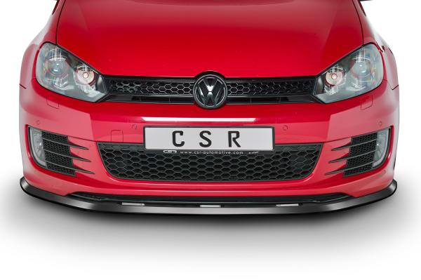CSR Frontspoiler | Cup-Spoilerlippe mit ABE für VW Golf 6 GTI/GTD CSL339-S Strukturiert schwarz matt (keine Lackierung erforderlich)