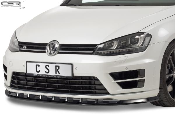 CSR Frontspoiler | Cup-Spoilerlippe mit ABE für VW Golf 7 R CSL340-G Glossy schwarz glänzend (keine Lackierung erforderlich)