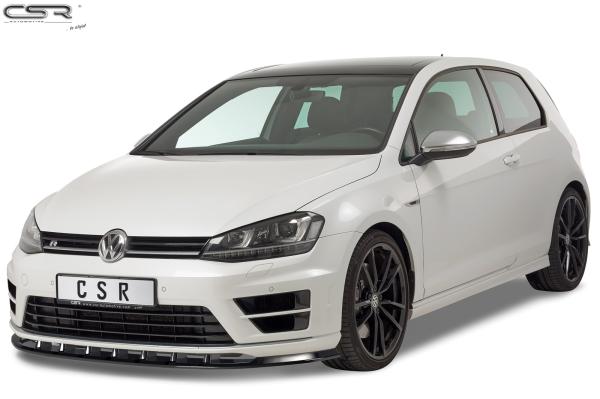 CSR Frontspoiler | Cup-Spoilerlippe mit ABE für VW Golf 7 R CSL340-L Lackierung erforderlich (schwarz matt)