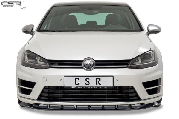 CSR Frontspoiler | Cup-Spoilerlippe mit ABE für VW Golf 7 R CSL340-L Lackierung erforderlich (schwarz matt)