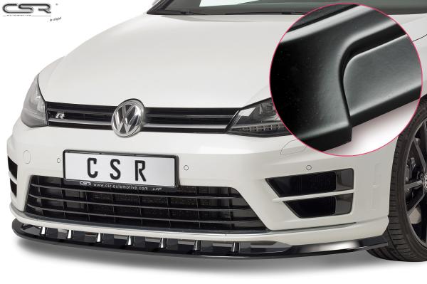 CSR Frontspoiler | Cup-Spoilerlippe mit ABE für VW Golf 7 R CSL340-L Lackierung erforderlich (schwarz matt)